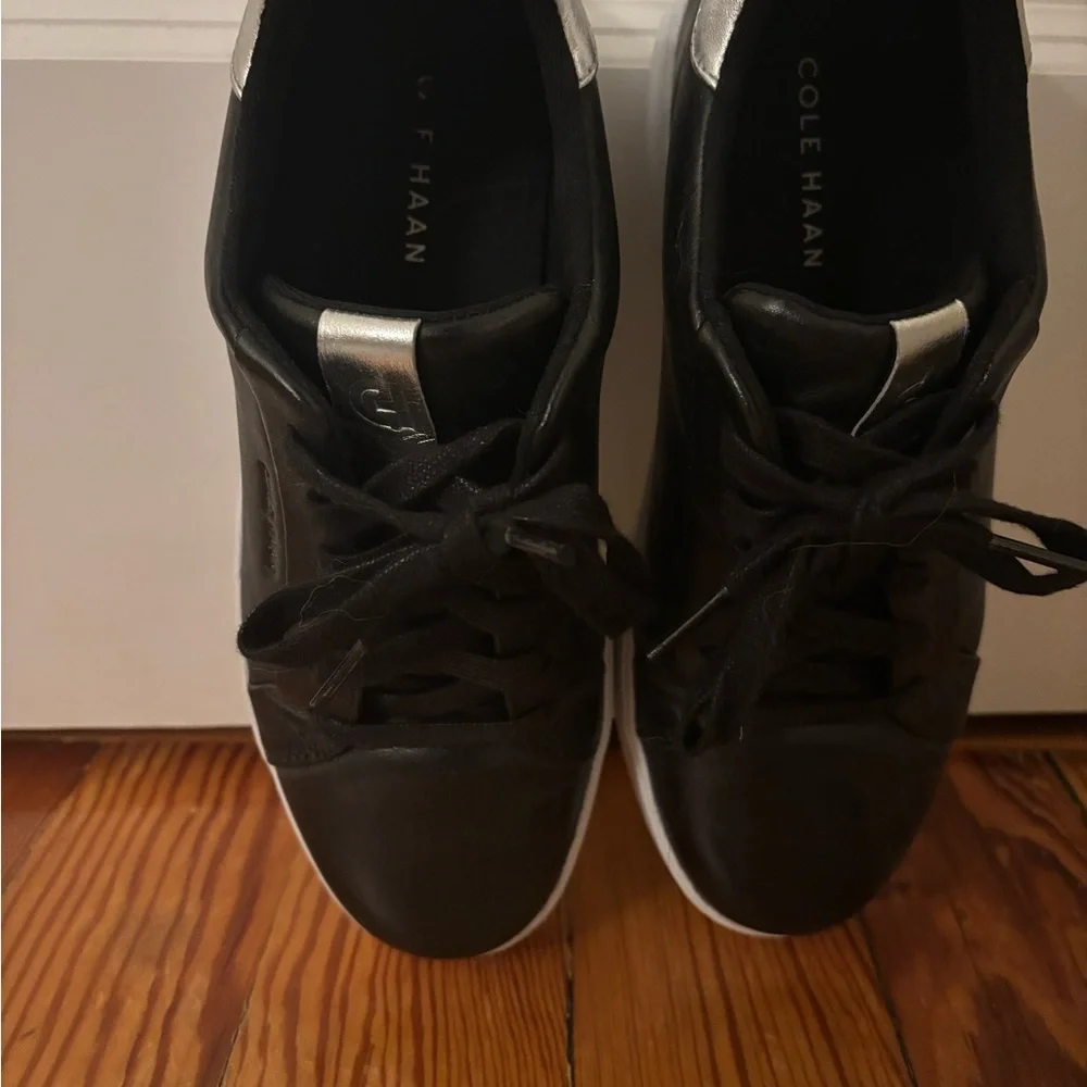Cole Haan Black and Silver Casual Sneakers - Picture 4 of 4